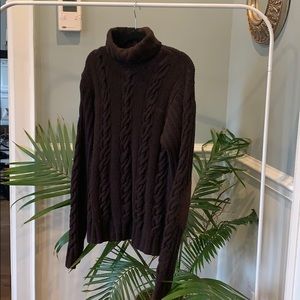 Cozy long brown cashmere/wool sweater